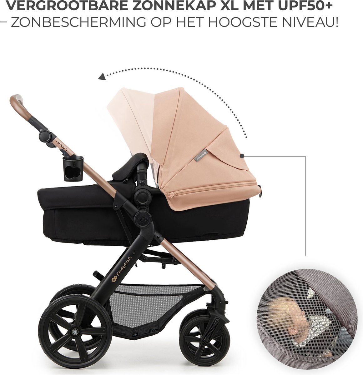 Kinderkraft MOOV 2 3-in-1 Kinderwagen met Lekbestendige - afbeelding 2