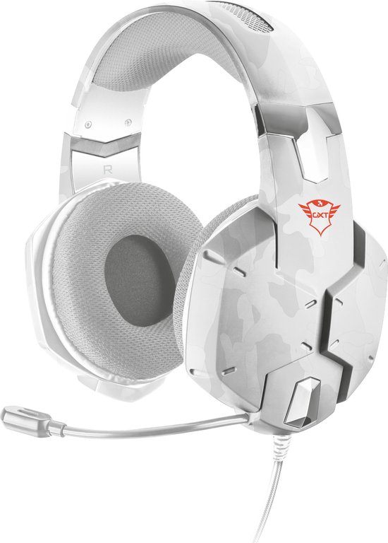 Trust GXT 322W Carus - Gaming Headset - PS4, PS5 en PC - Wit/Grijs