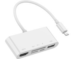 Multiport 5-in-1 Adapter - Lightning naar HDMI - USB-converter met SD/TF-kaartlezer and Charging optie