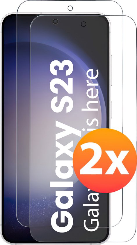 Screenprotector - Geschikt voor Samsung Galaxy S23 Screen protector Tempered Gehard glas - 2 stuks beschermglas