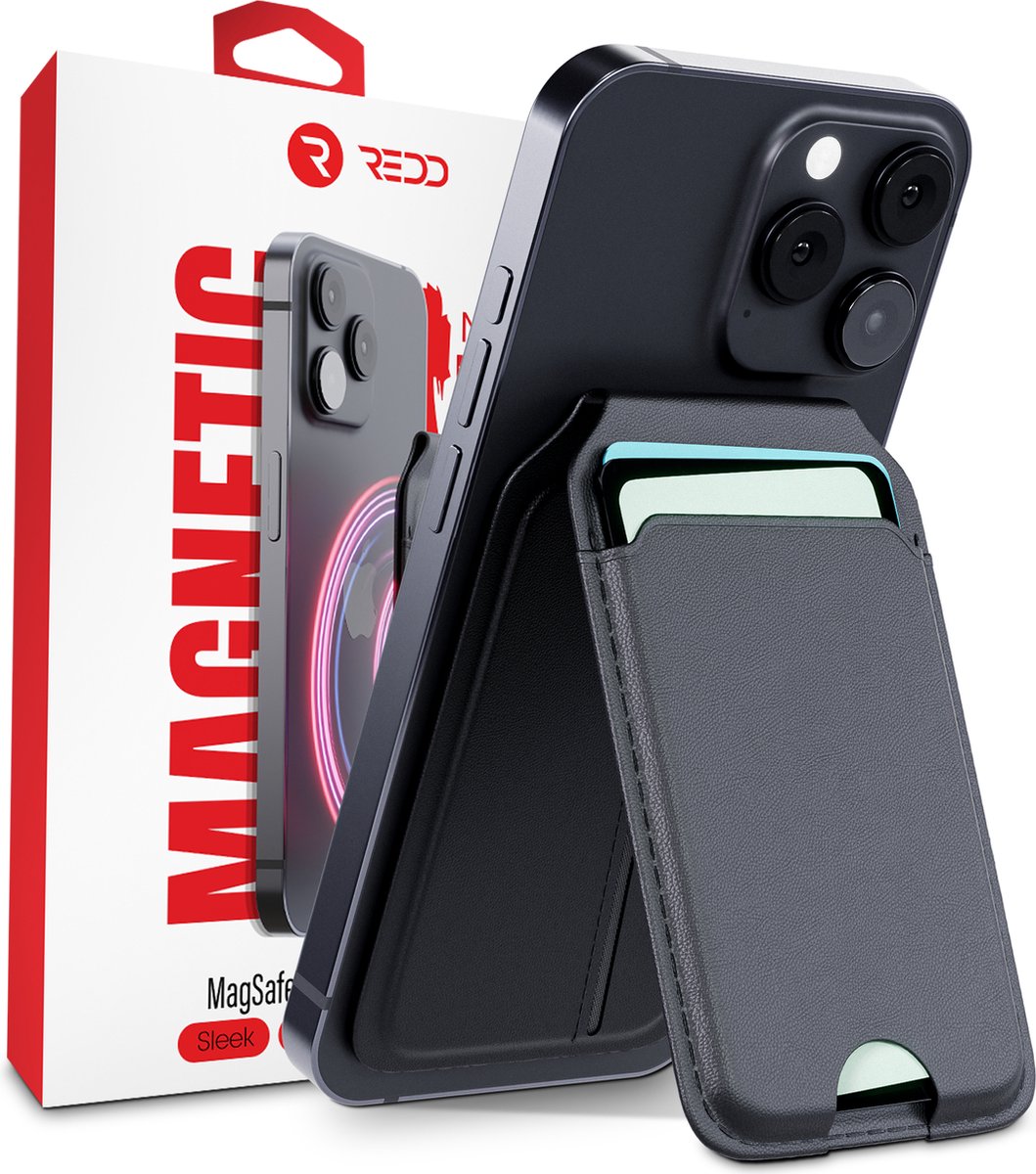 Redd Wallet - Hoesje- Kaarthouder - Telefoonhouder - Pasjeshouder - Telefoonstandaard - Portemonnee - Zwart