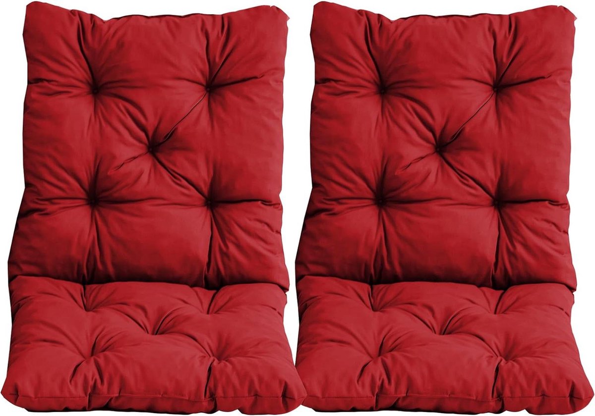 Rood zitkussen voor palletbank - Hanko - 50 x 98 x 8 cm - Merkloos - Palletkussens