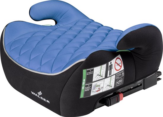 Walser Kinderzitje Andy ISOFIX - Premium zitverhoger auto ECE R 129 gekeurd - kinderzitje zwart/blauw