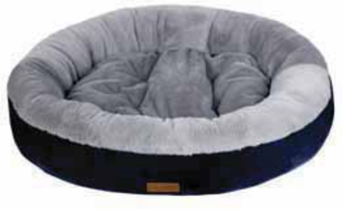 Topmast Comfort Donut - Supersoft Hondenmand - Blauw Grijs - 92 x 73 x 19 cm