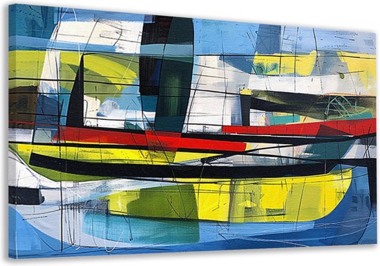 Moderne abstracte kunst canvas schilderijen kleurrijke posters en prints muur kunst foto's voor woonkamer huis wanddecoratie 80x100cm (31x43in) frameloze