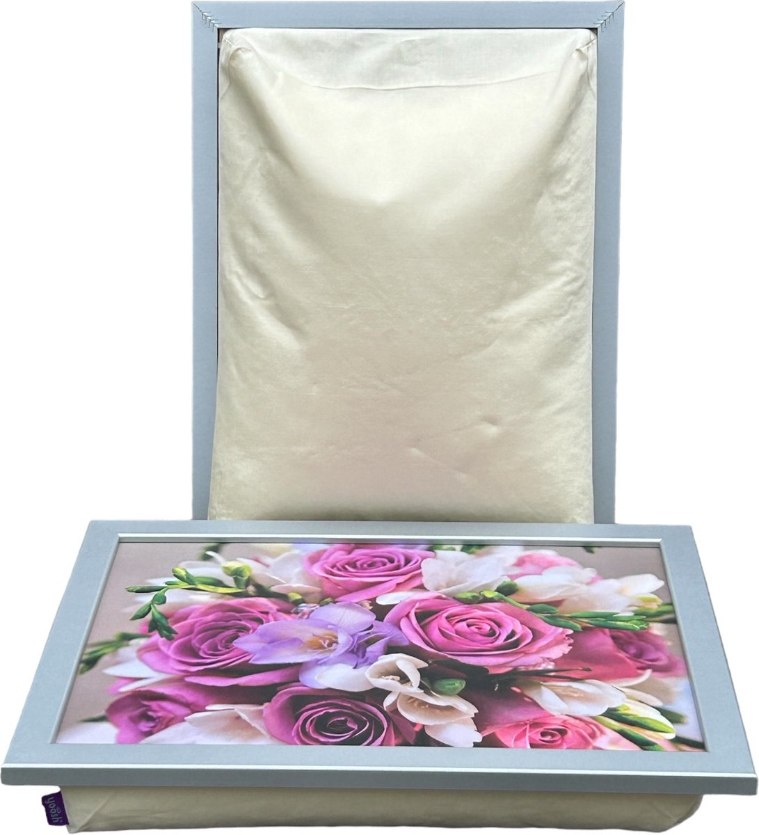 XL Laptray - Laptoptafel - Schootkussen - Extra Groot - Boeket Rozen - 50x37x8 cm