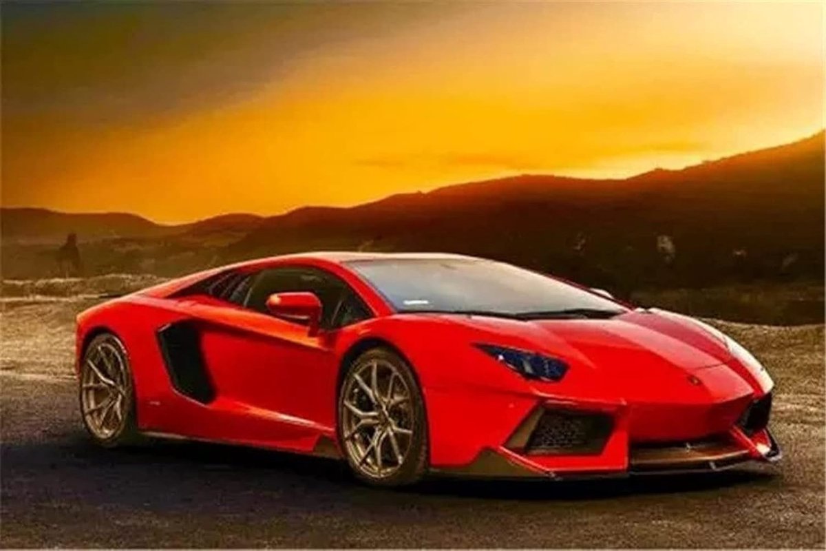 Lamborghini - Diamond Painting - 50x40 - ronde steentjes - Dream Car