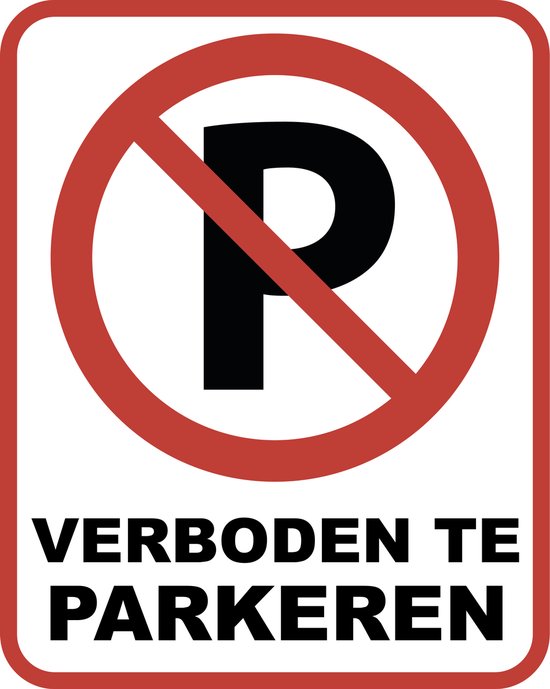 5 sticker van 20x25cm | 5x Verboden te Parkeren Sticker | 20 x 25 cm | Duidelijk & Effectief