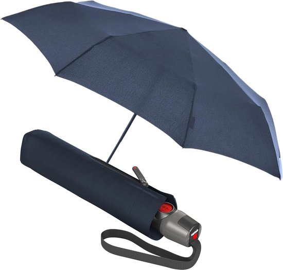 Knirps Duomatic opvouwbare paraplu M zwart | 012386-Zwart