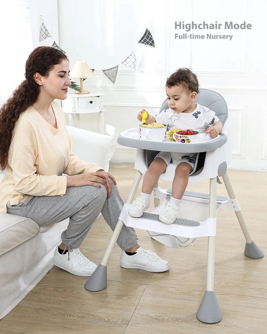 Verkoop Nederland® - baby - hoge stoel - 6 tot 36 maanden - 2-in-1 met voetensteun - afneembare dubbele lade - gemakkelijk schoon te maken van VER — afbeelding 5