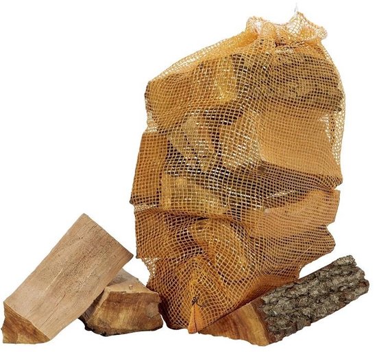 25x - Netzak met koord 45x60cm - 30L - Voor brandhout van Haardhoutjes.com — afbeelding 4
