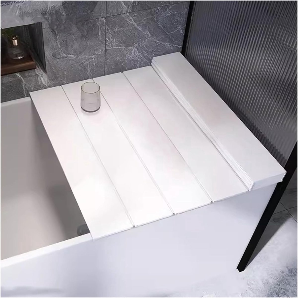Badkuipafdekking, 70 x 170 cm, belastbaar tot 5 kg, opvouwbare badplank