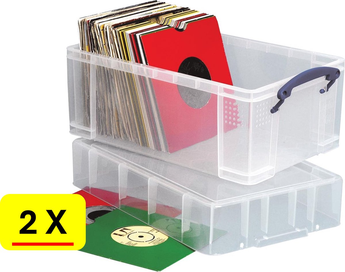2 x Really Useful Box - 9 Liter - XL - 39,5x25,5x20,5 cm - Transparant