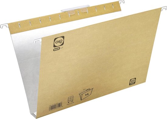 Hangmappen kraftpapier volzichttabblad A4 bicolor - Doos van 25, Ybarra ...