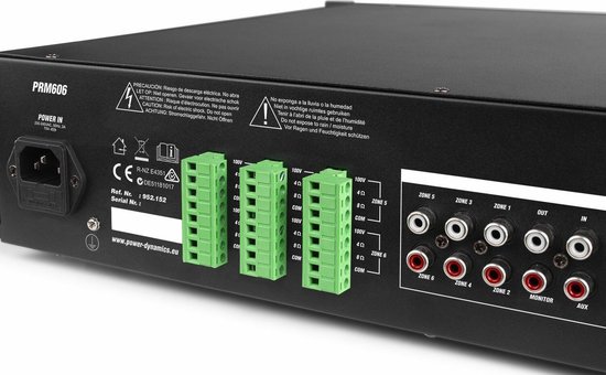 6-zone Bluetooth geluidsinstallatie van Power Dynamics - 12 zwarte plafondspeakers + 360W versterker van Power Dynamics — afbeelding 3