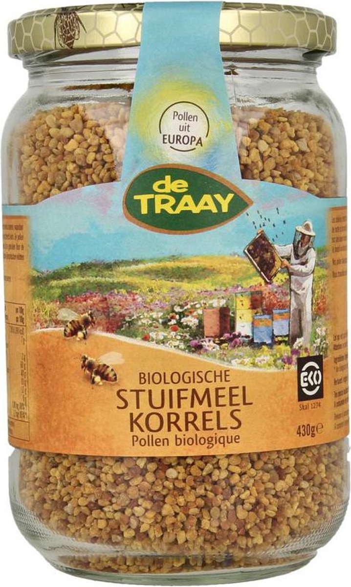 De Traay Stuifmeelkorrels Bijenpollen Biologisch 430 gram