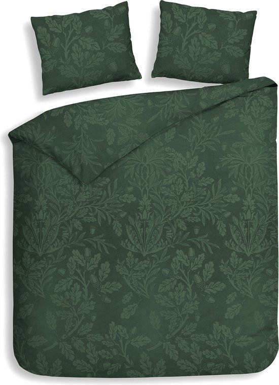 Foto: Heckett lane flanel dekbedovertrek boas halo green 260x200 220 cm