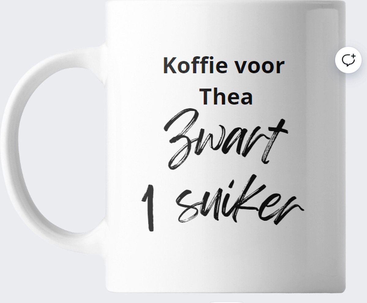 Gepersonaliseerde koffie mok - mok met jouw eigen naam en koffie - werk beker