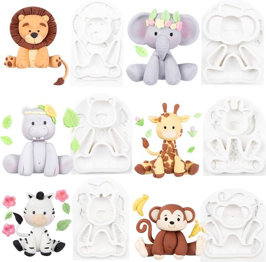 Giraffe Fondant siliconen mal voor snoep, taartdecoratie, cupcake topper, polymeerklei, harsepoxy, zeep, knutselprojecten, sieraden maken