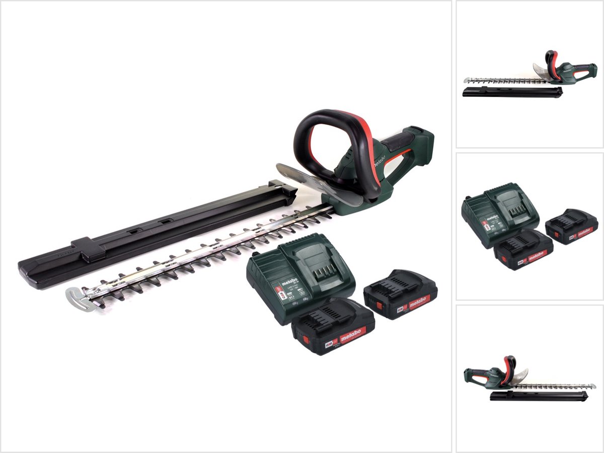 Metabo AHS 18-55 V accu heggenschaar 18 V 53 cm + 2x accu 2.0 Ah + lader