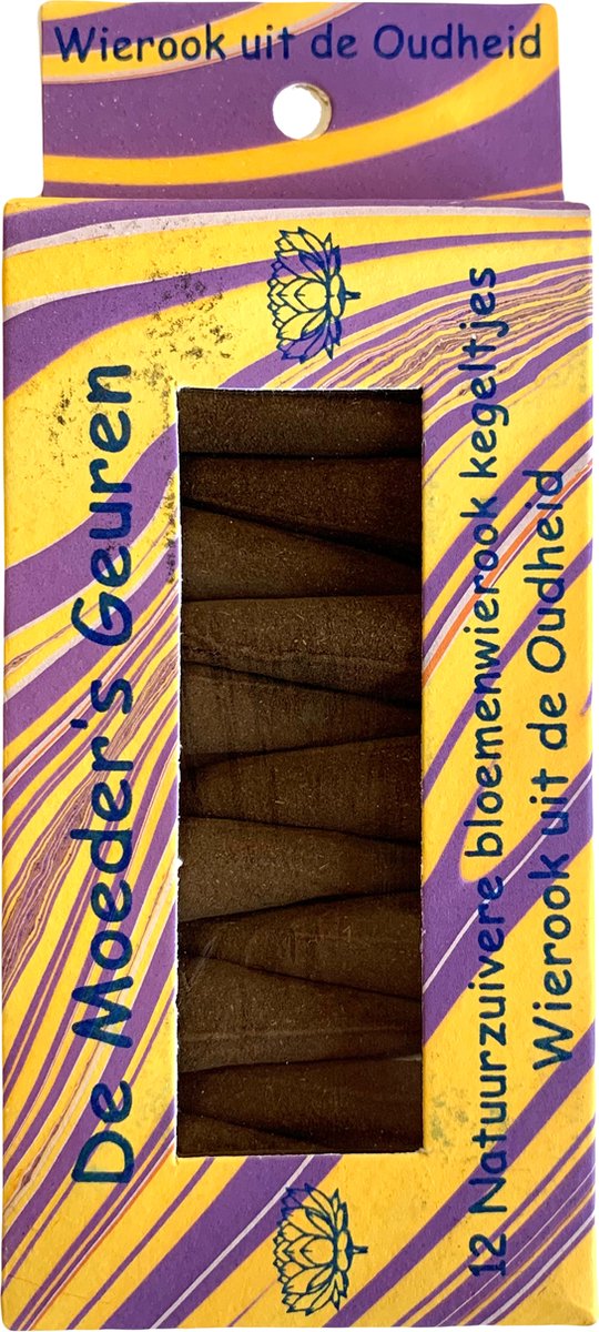 De Moeder's Geuren Wierook uit de Oudheid | 12 wierook Kegeltjes Geel