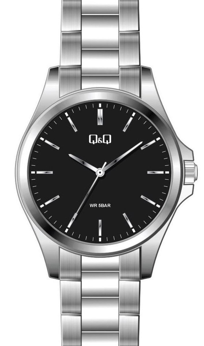 QQ heren horloge met zwarte wijzerplaat QB12J804