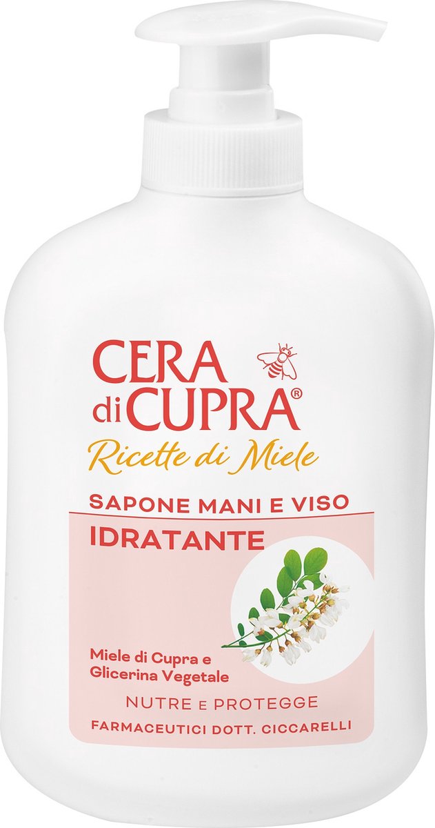 Goedkoopste Cera di Cupra - Sapone Mani e Viso Idratante heerlijk, vloeibare zeep voor je handen, gezicht en lichaam met pure Cupra honing gecombineerd met de hydraterende, plantaardige, glycerine.