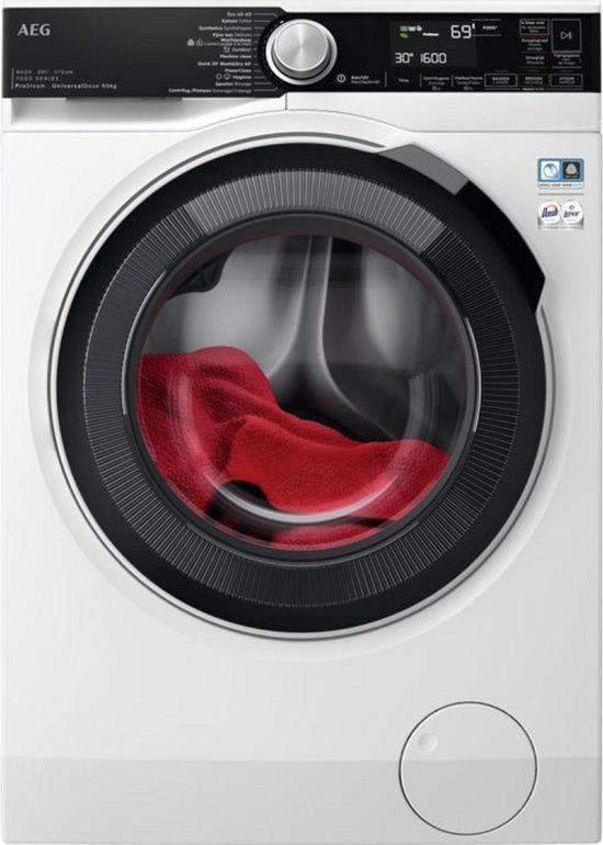AEG LWR77U966 Sensidry 7000 Prosteam Universaldose Was Droogcombinatie Condensatie 9 kg