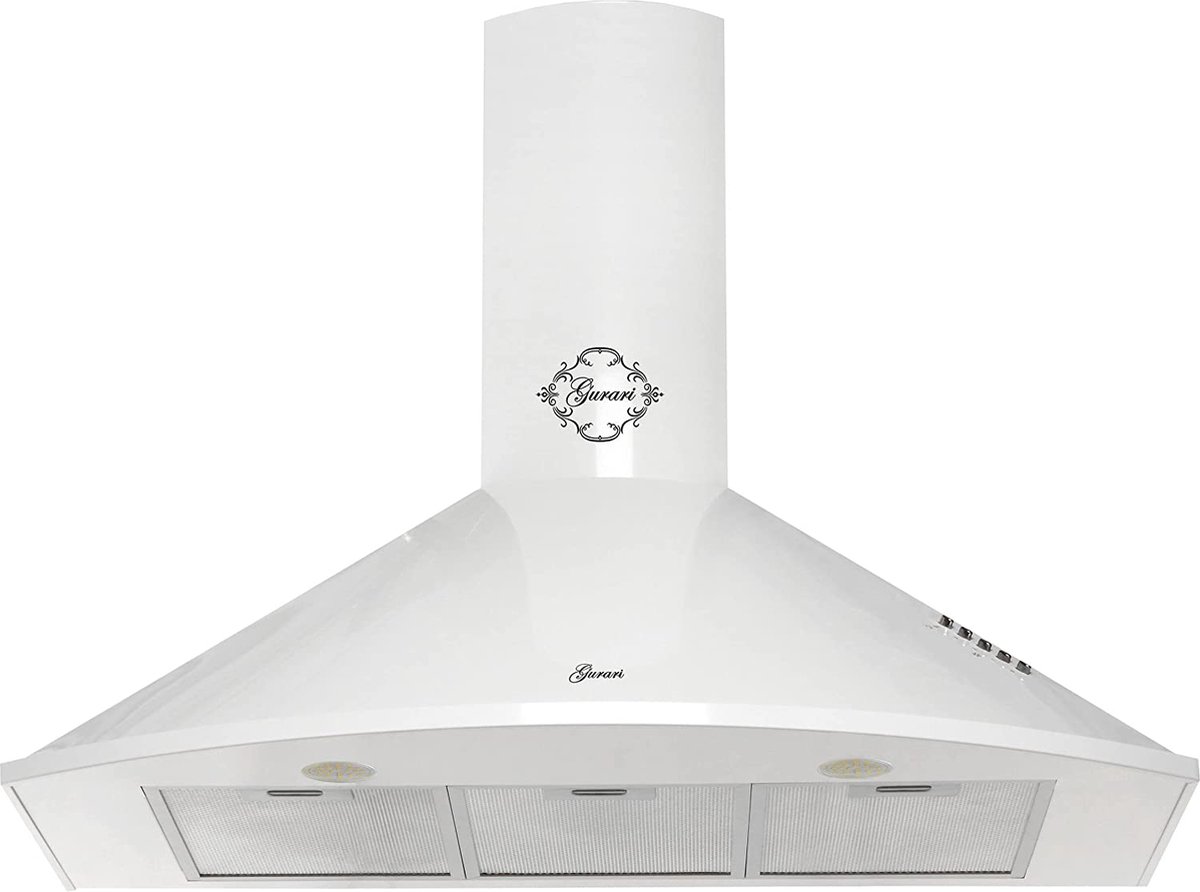 GURARI Wandafzuigkap GCH C 046 WH 9 N, Afzuigkap 90 cm/ wit/ krachtige afzuiging 1000m³/h