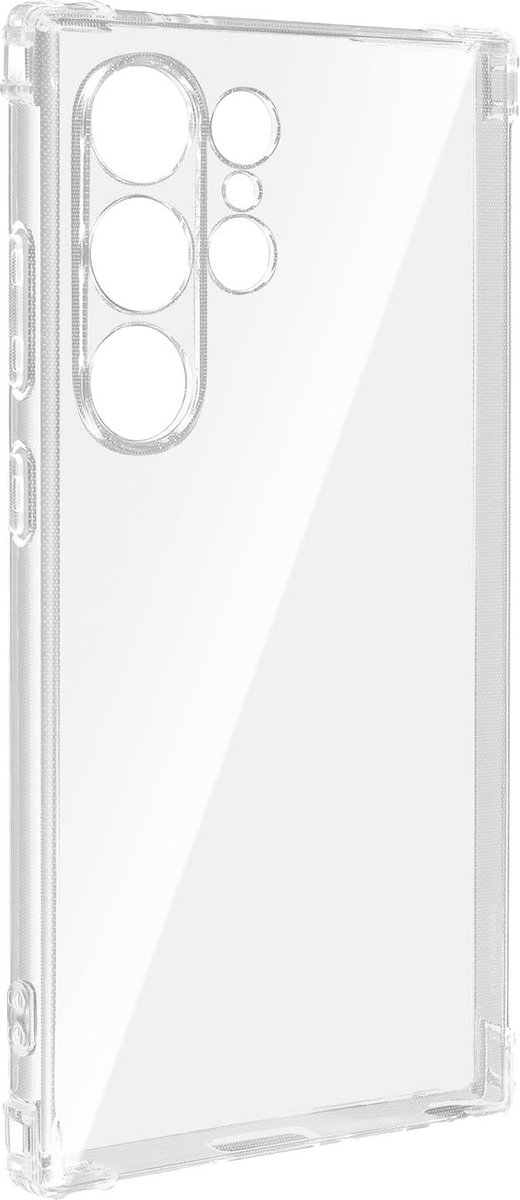 Akashi, Siliconen Hoes Geschikt voor Samsung Galaxy S24 Ultra Schokbestendig Flexibel, Transparant