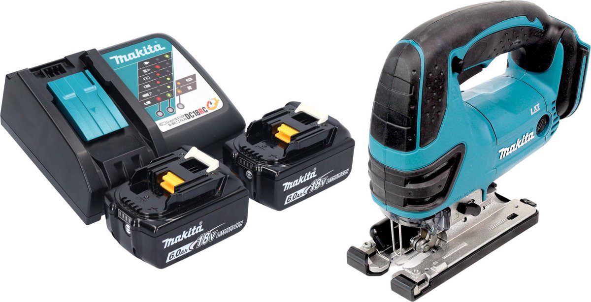 Makita DJV 180 RGX accu-decoupeerzaag 18 V 135 mm + 2x accu 6,0 Ah + oplader