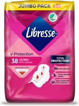 Bol.com Libresse Ultra+ Regular Maandverband met vleugels - Jumbo Pack - 8 x 38 = 304 stuks aanbieding