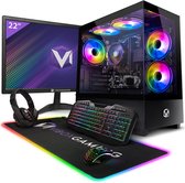 Bol.com Vibox VI-74 Game PC - 22" Scherm Pakket - AMD Ryzen 3200GE Processor 4GHz - Radeon Vega 8 Grafische kaart - 8GB RAM - 2T... aanbieding
