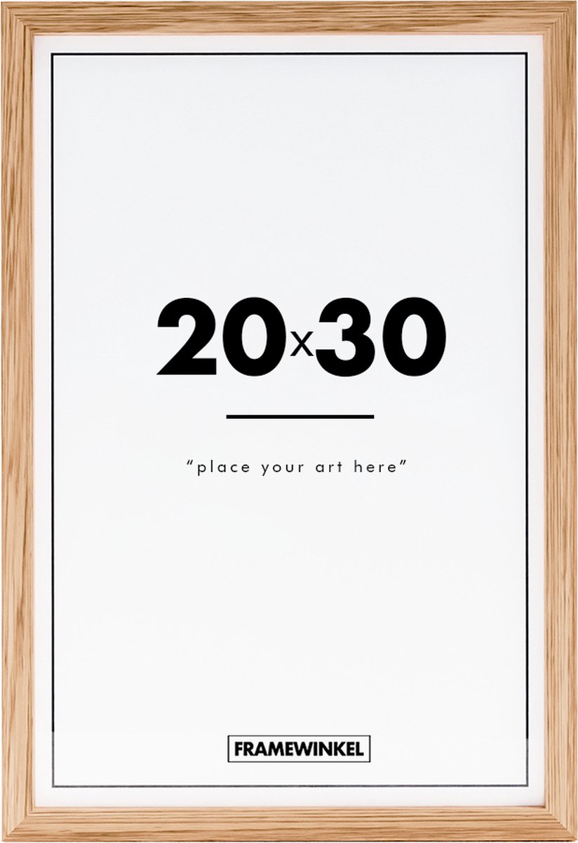Fotolijst - Framewinkel - Premium Hout - Fotomaat 20x30 cm - Posterlijst - Fotolijstje - Eik