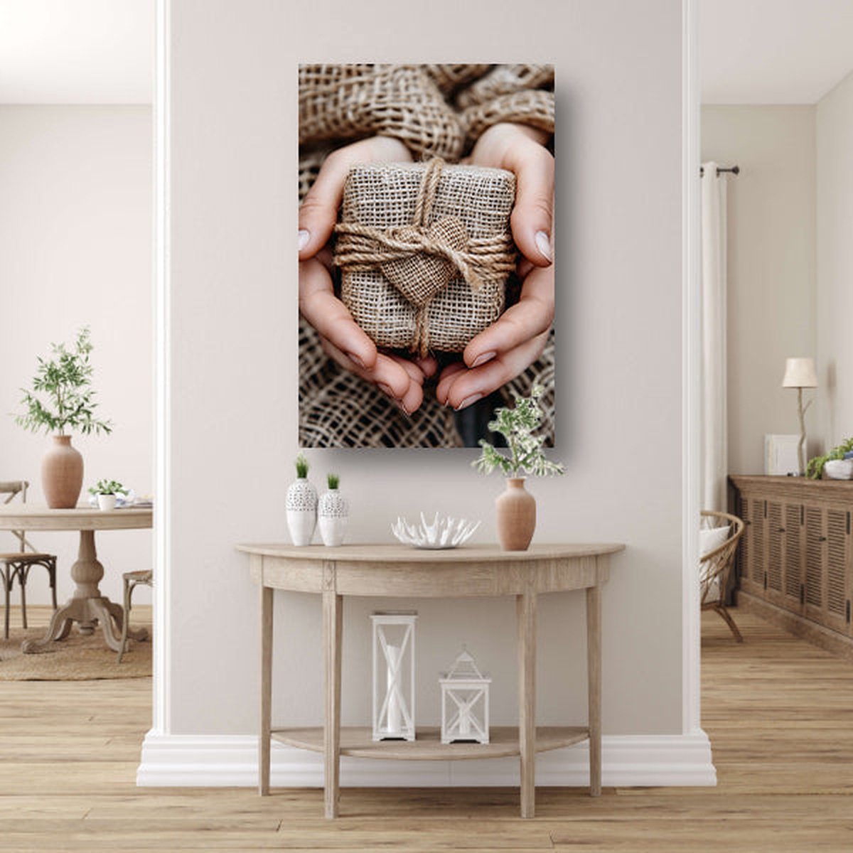 Stijlvolle minimalistische werkplek in Scandinavisch appartement