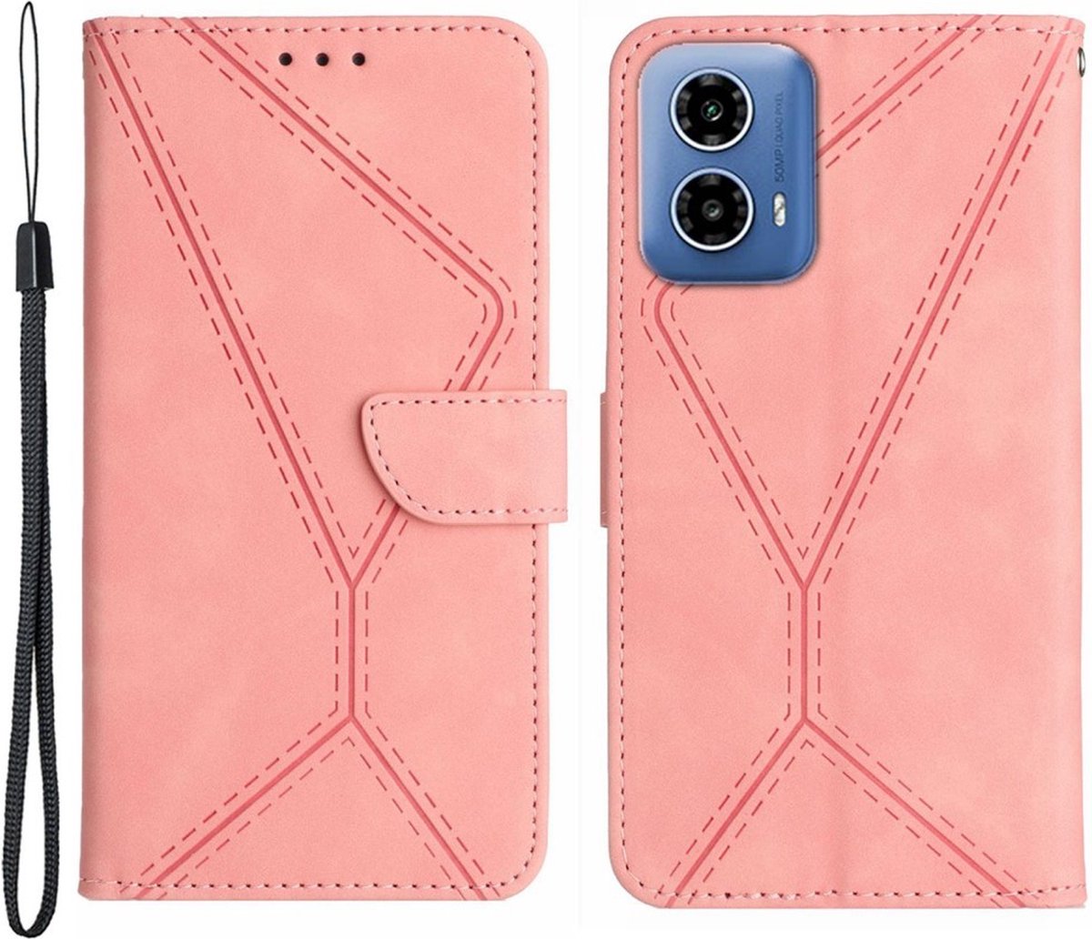 Coverup Hoesje - Geschikt voor Motorola Moto G85 Hoesje - Coverup Book Case - Pink