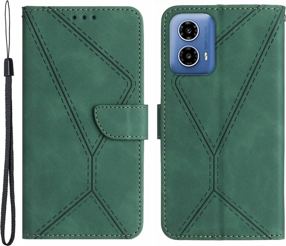 Coverup Hoesje - Geschikt voor Motorola Moto G85 Hoesje - Coverup Book Case - Groen