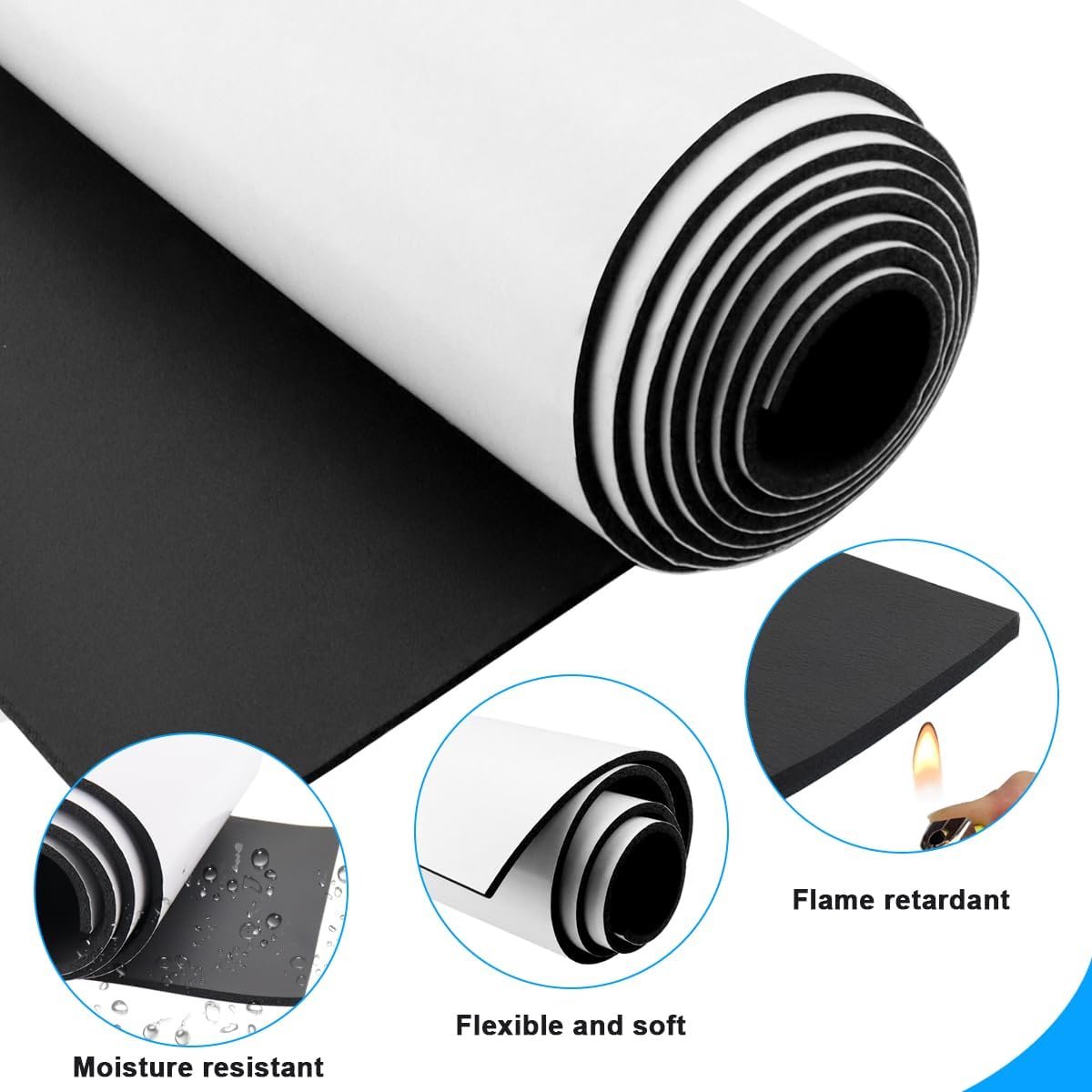 Neopreen Schuimrubber Zelfklevend - 300x3mm - 1.5m Neopreen Schuimrubber Zelfklevend - 300x3mm - 1.5m