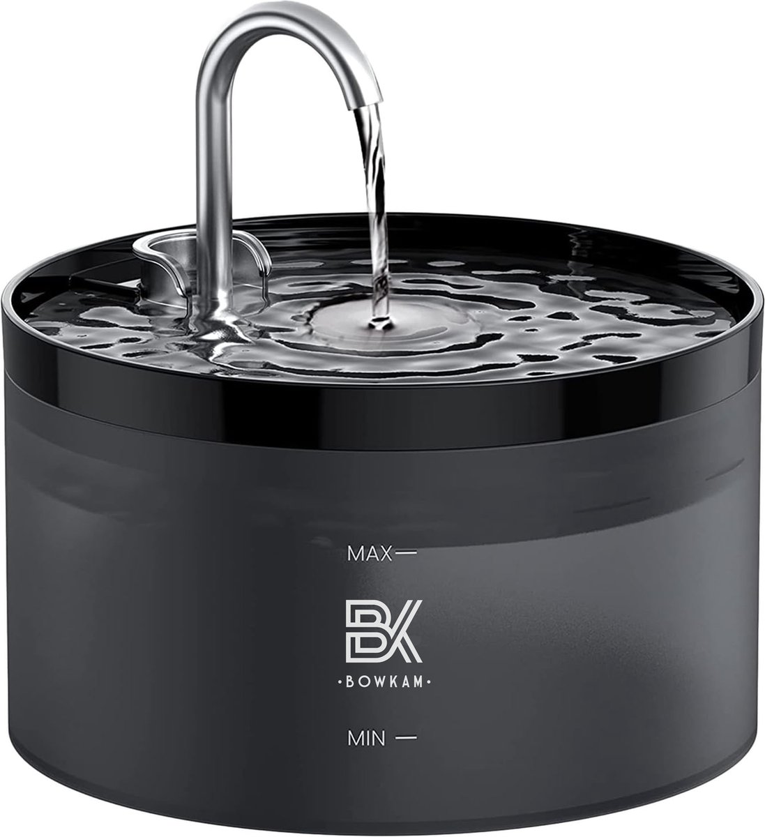 Bol.com Bowkam Drinkfontein - Waterfontein voor katten en honden - kattenfontein - geruisloos - incl. vierdelig filtersysteem aanbieding