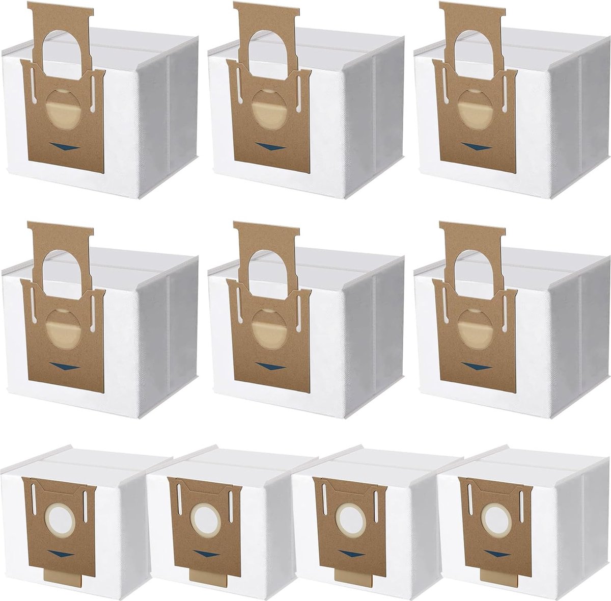 AMtechno Set van 10 stofzakken geschikt voor ECOVACS DEEBOT N8+, N8 Pro+, T8, T8 AIVI, T8 AIVI+, T8 MAX, T9+, DX93, DDX96 en yeedi vac station. Ideaal als reserveonderdelen voor stofzuigers.