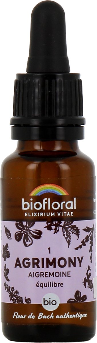 Biofloral- 01 - Agrimony - Agrimonie - Bio - Bio Demeter - 20 ml