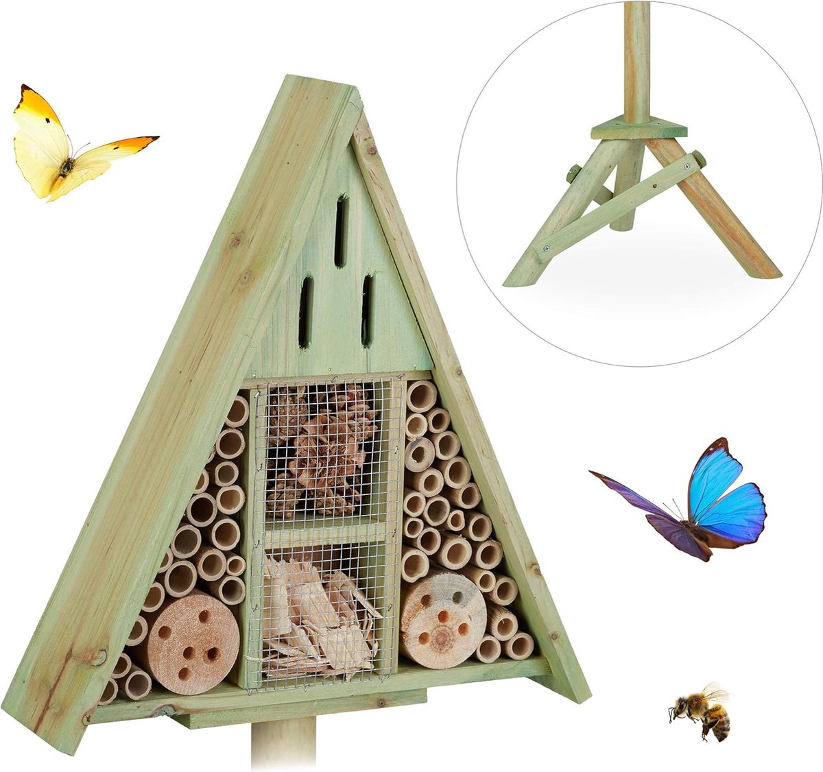 Insectenhotel op paal Insectenhotels Bijenhotel Insectenhotel Must have voor in uw tuin!