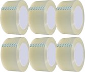 FUZON | PLAKBAN | Doorzichtige tape 6 rollen van 48 mm x 66 m| Doorzichtige verpakkingstape voor het verpakken van pakketten, dozen, dozen, portokosten, verhuizingen Doorzichtig plakband