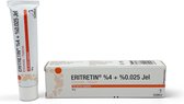 Eritretin %4 + %0.025 Gel - Erytromycine + Tretinoïne - Acne Behandeling & Puistjescrème + inclusief Gezichtsreinigingsdoekjes