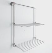 Verticaal wasrek van aluminium en staal (150 cm) - Foxydry Wall Plus