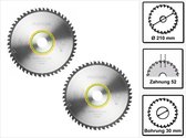 Festool set fijngetande cirkelzaagbladen 2x 210 x 30 x 2,4 mm B52 210 mm ( 2x 493199 ) 52 tanden