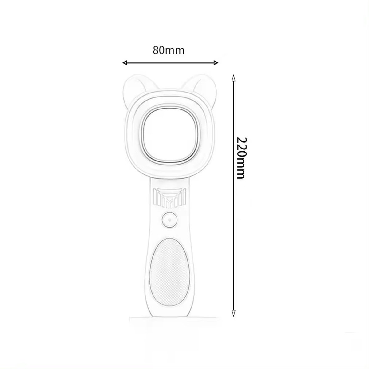 DMV Ventilator - Draadloze - Portable Fan - Bladeless - Bladloos - 3 snelheden - Handventilator - USB Kabel - Kindvriendelijk - Diervriendelijk - Wit/Roze — afbeelding 2
