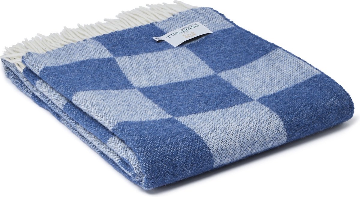 Tweedmill Plaid Bijou Blauw - 150x183 - Nieuw Wol - Tweedmill UK