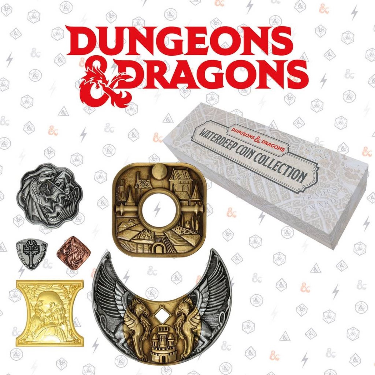FaNaTtik Dungeons & Dragons Verzamelobject Collectable Coin 6-Pack Zilverkleurig
