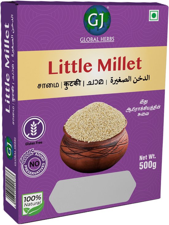 GJ - Petit Millet - Petit Millet - Samai - Grains sans gluten - 3x 500 g